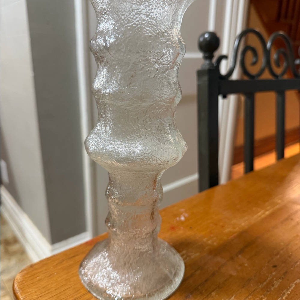 Unique Textured Glass Vase